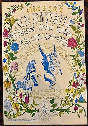 (Rock Poster) IRON BUTTERFLY, INDIAN HEAD BAND, THE COLLECTORS and THE ELECTROLUMINECENSE at AVAL...