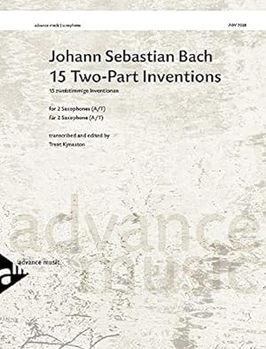Seller image for 15 Two-Part Inventions: For Alto and Tenor Saxophones, Score (Advance Music: Classics for Saxophone) [Paperback ] for sale by booksXpress