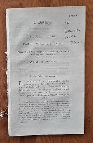 Parish of Linlithgow (County and Presbytery of Linlithgow Synod of Lothian and Tweeddale) - Extra...