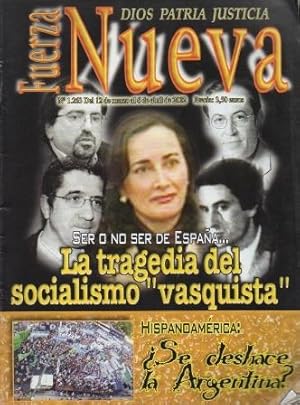 REVISTA FUERZA NUEVA. Nº 1263 DEL 12 DE MARZO AL 6 DE ABRIL DE 2002.