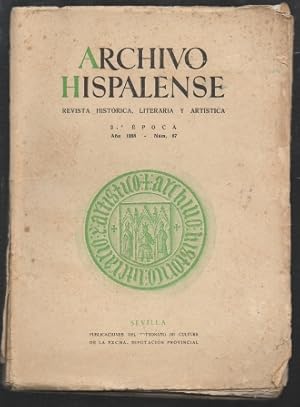 REVISTA ARCHIVO HISPALENSE - 2ª EPOCA AÑO 1958. TOMO XXVIII NÚM. 87.