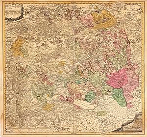 Bild des Verkufers fr Circuli Sueviae Mappa ex subsidiis Michalianis delineata. opera Homanianorum Heredum A. 1743. zum Verkauf von Antiquariat Reinhold Berg eK Inh. R.Berg