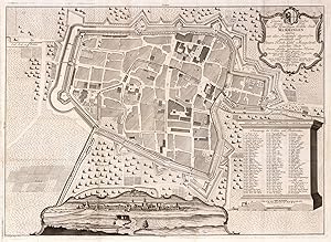 Seller image for Geometrischer Grundriss des Heil. Rm. freyen Reichs Stadt Memmingen welcher mit allen Accuratesse abgemessen gezeichnet und Einem Hoch Lbl. Magistrat gedachter Stadt Seinen gndig gebietenden Herren mit unterthniger Devotion berreicht worden von Matthias Ruprecht, Geomet. Jur et Geographo Ao. 1737 und in Truck befrderet durch Anthoni du Chaffat Einem Hochlbl. Schwabischen Crais, u. Lblichen freijen Reichs Stadt Augspurg Ingenieur Hauptmann C. P. S. C. M. for sale by Antiquariat Reinhold Berg eK Inh. R.Berg