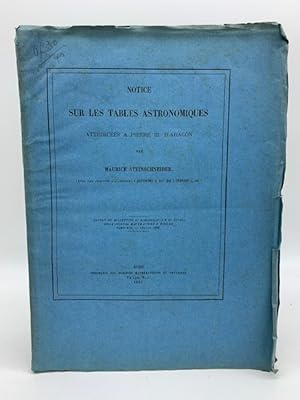 Notice sur les tables astronomiques attribuees a Pierre III d'Aragon