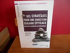 DES STRATEGIES POUR UNE DIRECTION SCOLAIRE EFFICACE