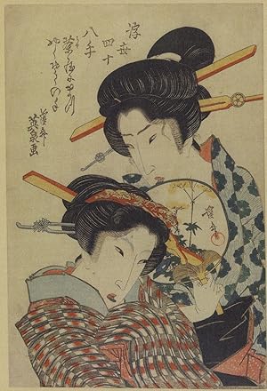 Imagen del vendedor de Meeting At A Tea House Keisai Eisen Japanese Painting Postcard a la venta por Postcard Finder