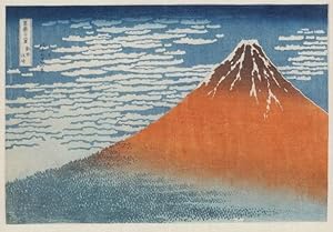 Imagen del vendedor de South Wind Clear Dawn Mount Fuji Katsushika Hokusai Painting Postcard a la venta por Postcard Finder