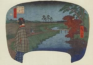 Utagawa Hiroshige Kanda River at Mejiro Japanese Painting Postcard