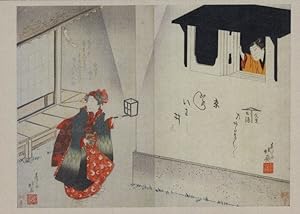 Iwai Shijaku I Hisamatsu Osome Shunko III Japan Painting Postcard