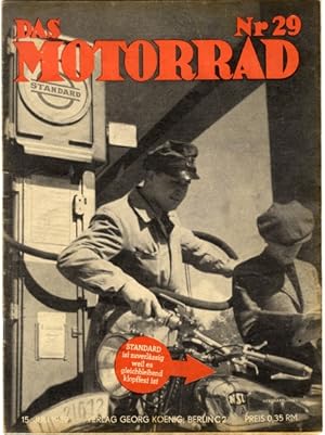 Zeitschrift "Das Motorrad" Heft 29 15. Juli 1939, NSU