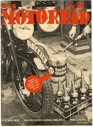 Zeitschrift "Das Motorrad" Heft 15 8. April 1939