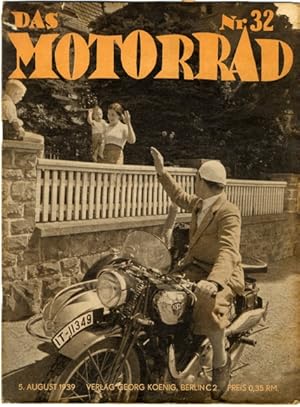 Zeitschrift "Das Motorrad" Heft 32 5. August 1939, NSU mit Seitenwagen