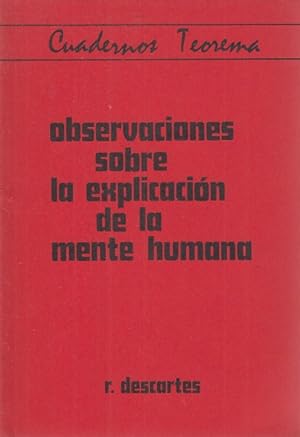 Immagine del venditore per OBSERVACIONES SOBRE LA EXPLICACION DE LA MENTE HUMANA venduto da Librera Vobiscum