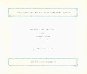 Imagen del vendedor de The Panama Canal: the Evolution of the Isthmian Crossing, No 1-12, 1965. Keepsake Series a la venta por Eureka Books