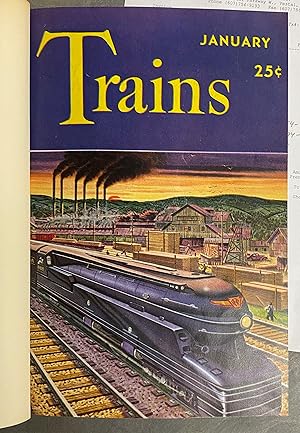 Trains: The Magazine of Railroading 1942-2008 bound run 67 volumes.