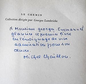 Image du vendeur pour Jonathamour , Envoi autographe de Michel Chaillou  Georges Emmanuel Clancier mis en vente par Benot HENRY