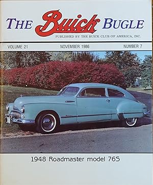 Seller image for The Buick Bugle: November 1986 - Volume 21 Number 7 for sale by Faith In Print