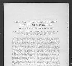 Image du vendeur pour The Reminiscences Of Lady Randolph Churchill, Fourth Paper mis en vente par Legacy Books II