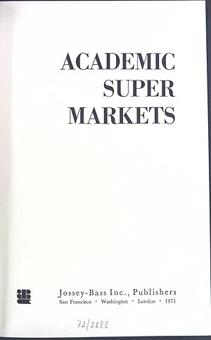 Imagen del vendedor de Academic super markets. a la venta por books4less (Versandantiquariat Petra Gros GmbH & Co. KG)