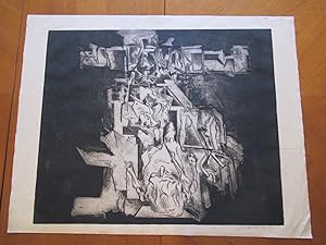 Untitled - Original Hans Burkhardt Lithograph, 1964