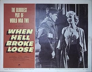 Image du vendeur pour When Hell Broke Loose Lobby Card #8 1958 Charles Bronson, Richard Jaeckel mis en vente par AcornBooksNH