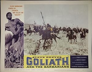 Immagine del venditore per Goliath and the Barbarians Lobby Card #2 1959 Steve Reeves, Chelo Alonso venduto da AcornBooksNH