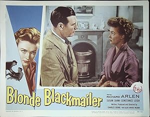 Image du vendeur pour Blonde Blackmailer Lobby Card 1955 Richard Arlen, Susan Shaw mis en vente par AcornBooksNH