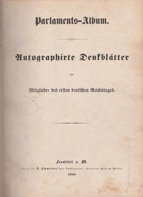 Parlaments-Album - Autographirte Denkblätter der Mitglieder des ersten deutschen Reichstages
