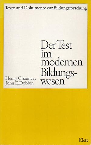 Seller image for Der Test im modernen Bildungswesen for sale by Clivia Mueller