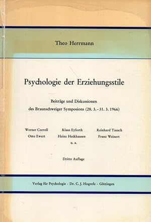 Seller image for Psychologie der Erziehungsstile for sale by Clivia Mueller