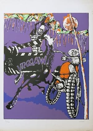 Vrooaw (Cavaliere con cavallo e motocicletta).