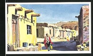 Seller image for Sammelbild Stollwerck, Reise um die Welt, 1. Teil Nr. 30: Strasse im Pueblo der Zuni-Indianer for sale by Bartko-Reher