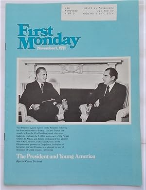 Bild des Verkufers fr First Monday (Vol. 1 No. 4 - November 1, 1971) (Magazine) zum Verkauf von Bloomsbury Books