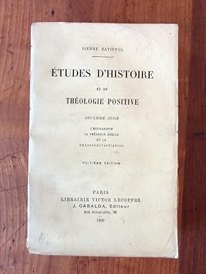 Seller image for Etudes d'Histoire et de thologie positive, deuxime srie for sale by Librairie des Possibles