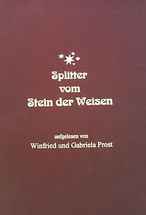 Imagen del vendedor de Splitter vom Stein der Weisen. a la venta por books4less (Versandantiquariat Petra Gros GmbH & Co. KG)