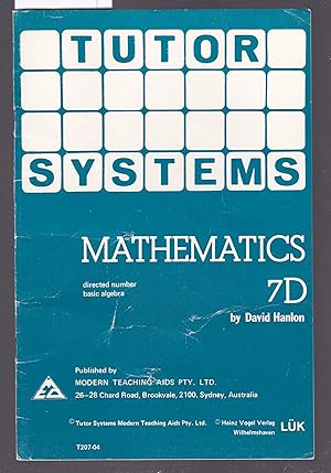 Tutor Systems : Mathematics 7D : For Use with Tutor Systems 24 Tile Pattern Board