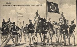 Bild des Verkufers fr Ansichtskarte / Postkarte Idstedt in Schleswig Holstein, Andenken an die Schleswig-Holsteinische Armee 1848-1850 zum Verkauf von akpool GmbH