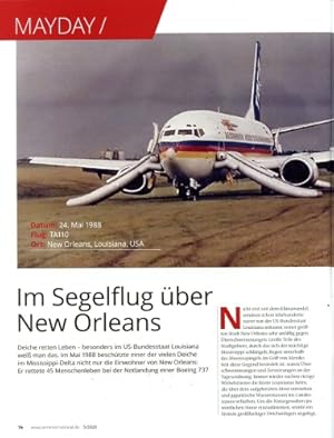 Immagine del venditore per Im Segelflug ber New Orleans, All Engines out einer Boeing 737 im Anflug am 24. Mai 1988 venduto da Antiquariat Lindbergh