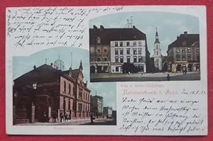 Ansichtskarte AK Reichenbach in Schlesien (heute: Dzierzoniów) Ring und Schweidnitzerstrasse und ...