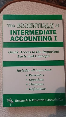 Seller image for Intermediate Accounting I Essentials (Essentials Study Guides) (Vol 1) for sale by Darby Jones