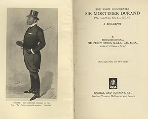 Image du vendeur pour The Right Honourable Sir Mortimer Durand, A Biography. mis en vente par FOLIOS LIMITED