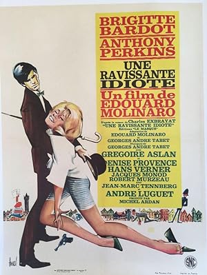 AFFICHE DE CINEMA : UNE RAVISSANTE IDIOTE Film d?Edouard Molinaro Avec Brigitte Bardot et Anthony...