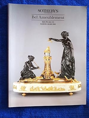 Seller image for Bel Ameublement. 4 Mars 1989, Sotheby's Monaco Auction Catalogue for sale by Tony Hutchinson