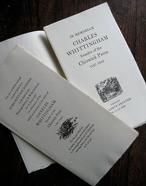 In Memoriam Charles Whittingham: founder of the Chiswick Press 1767-1840