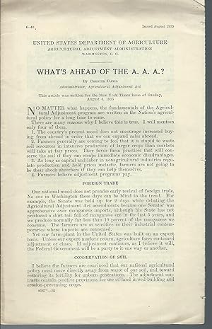 Seller image for What's Ahead of the A. A. A.? for sale by MyLibraryMarket