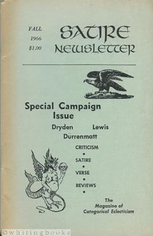 Image du vendeur pour Satire Newsletter, Volume IV, Number 1, Fall 1966 mis en vente par Whiting Books