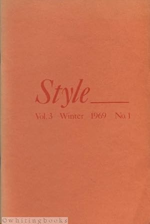 Imagen del vendedor de Style: Vol. 3 No.1, Winter 1969 a la venta por Whiting Books