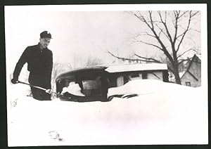 Photo Ansicht Michigan, Auto ist fast total eingeschneit 1939