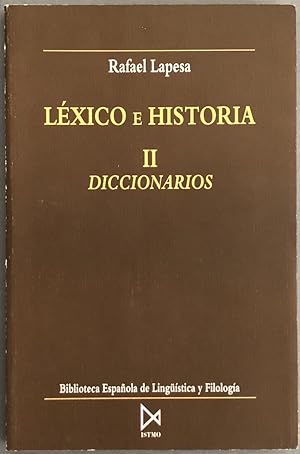 Léxico e Historia, II: Diccionarios
