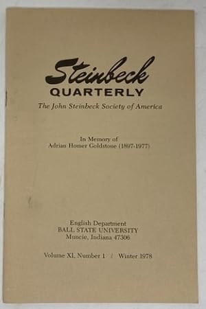 Seller image for Steinbeck Quarterly, Volume XI, Number 1, Winter, 1978 for sale by Oddfellow's Fine Books and Collectables